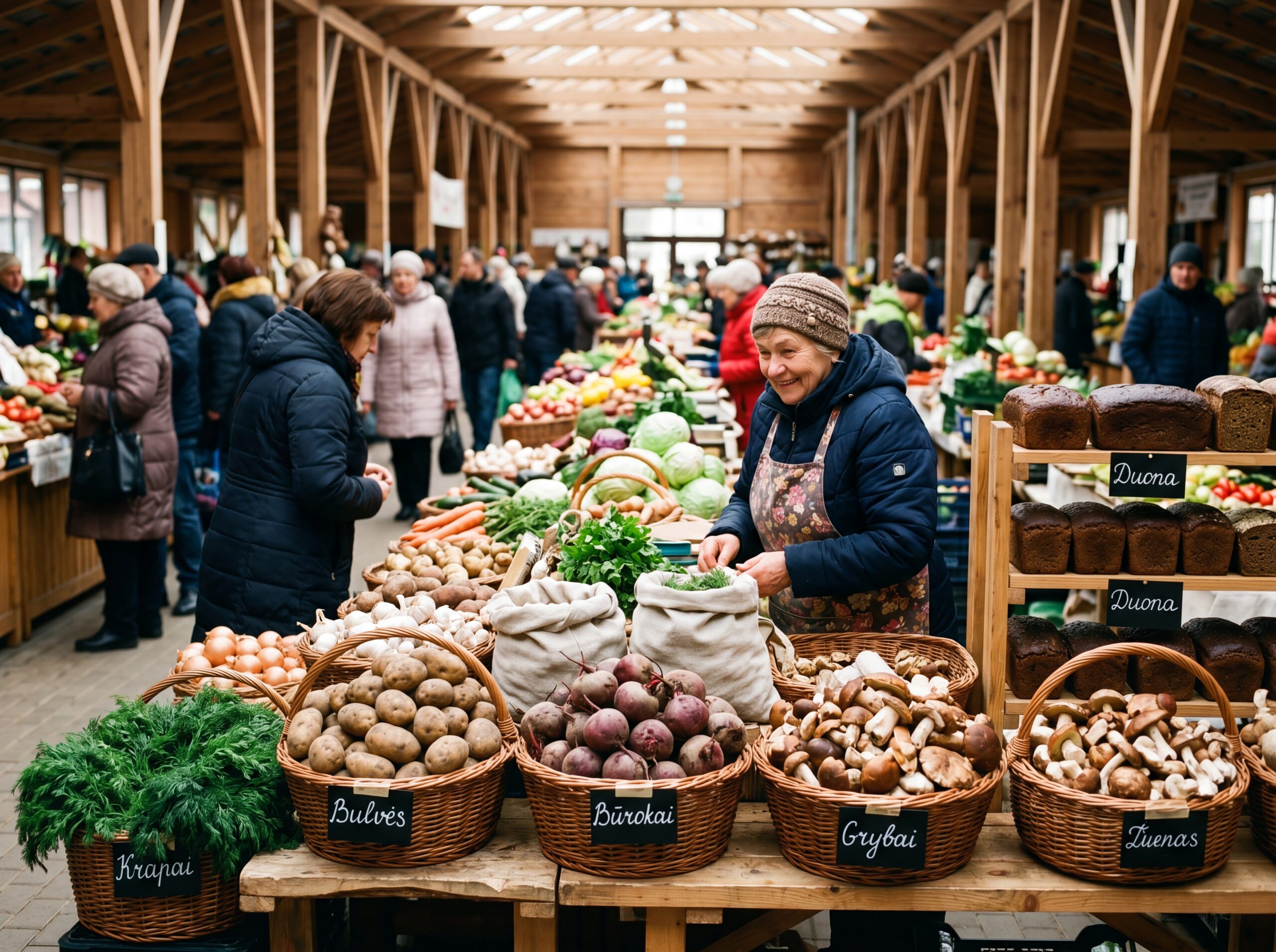 Lithuanian market ingredients in Vilnius